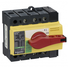 28916 - Выключатель нагрузки INS40, 3P Ith-40 A, Красно/Желтый, Schneider Electric