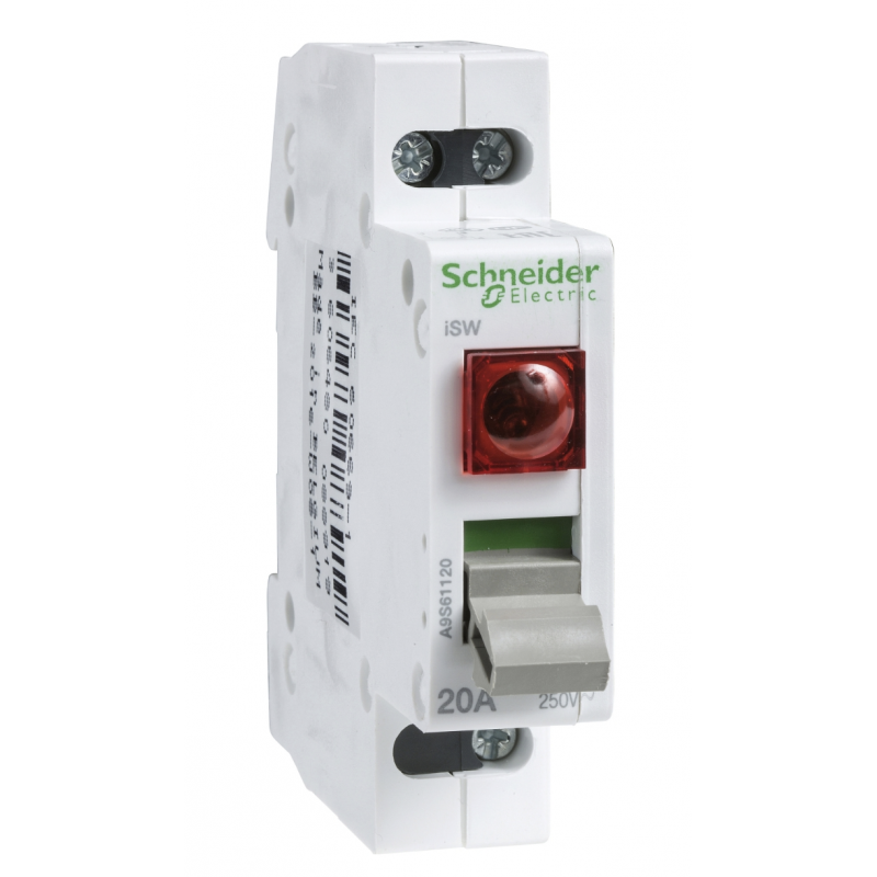 A9S61220 - Выключатель нагрузки iSW, 2P Ith-20 A, Ue-415 В АС, с индикацией, Schneider Electric