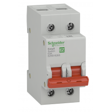 EZ9S16263 - Выключатель нагрузки Easy9, 2P Ith-63 A, Ue-400 В АС, Schneider Electric