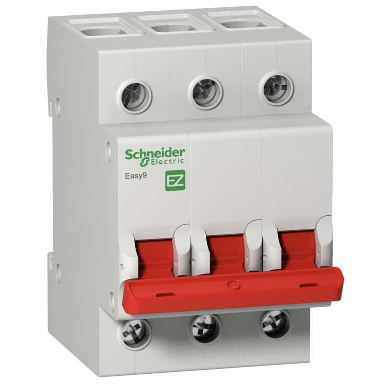 EZ9S16391 - Выключатель нагрузки Easy9, 3P Ith-100 A, Ue-400 В АС, Schneider Electric