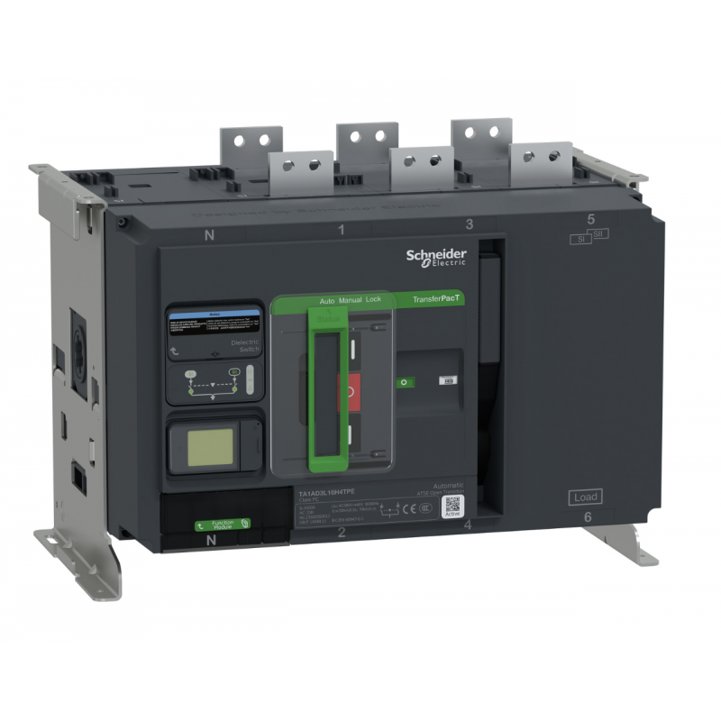 TA1AD3L16H4TPE - Автоматический ввод резерва TransferPact TA1A, 3P, 1600 A, с ЖК-дисплеем, Schneider Electric