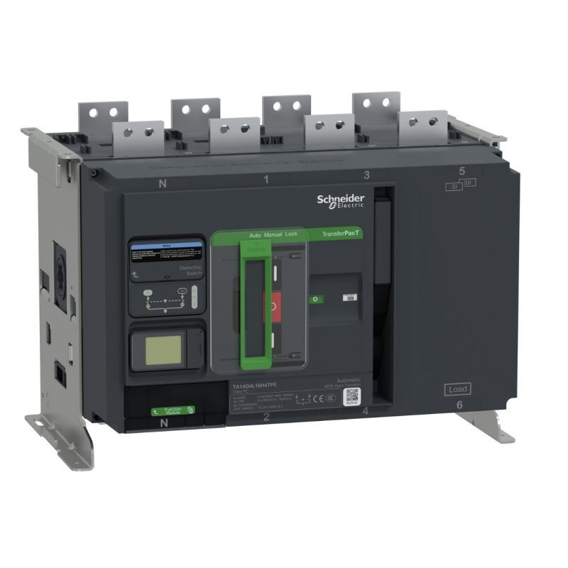 TA1AD4L16H4TPE - Автоматический ввод резерва TransferPact TA1A, 4P, 1600 A, с ЖК-дисплеем, Schneider Electric