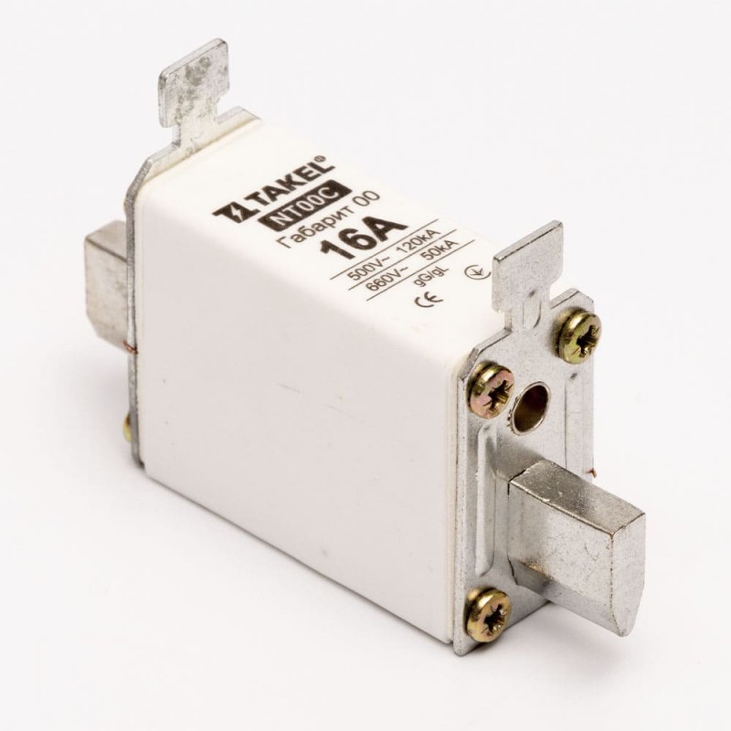 510516 - Предохранитель ножевой 16 A, NH-00C, gG, 660В AC, TAKEL