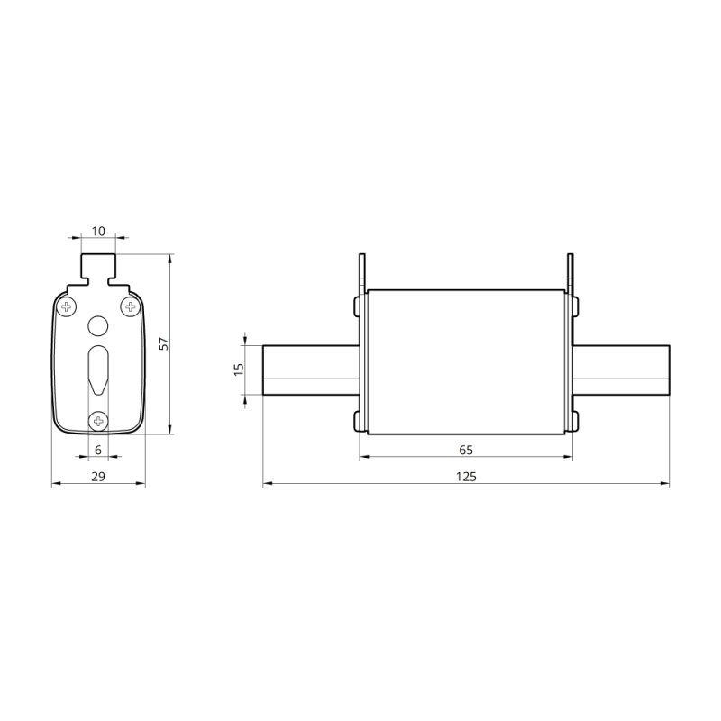 510547 - Предохранитель ножевой 4 A, NH-00, gG, 660В AC, TAKEL