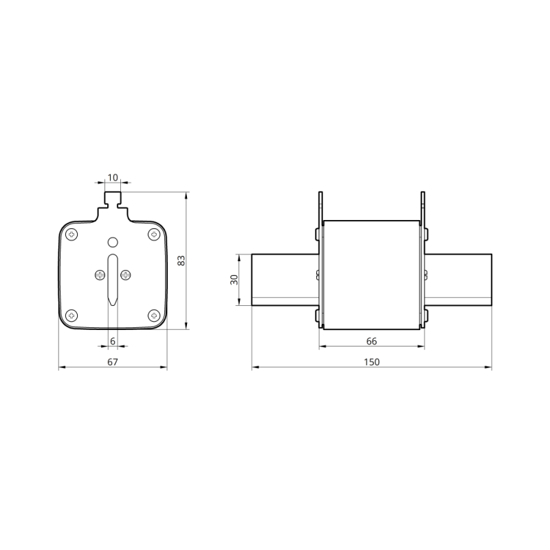 510587 - Предохранитель ножевой 125 A, NH-3, gG, 660В AC, TAKEL