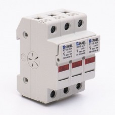 510614 - Держатель цилиндрического предохранителя RT18-20X, 3P, 20 A, 8.5×31.5 мм, 690 В AC, индикация, TAKEL
