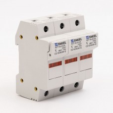 510622 - Держатель цилиндрического предохранителя RT18-63X, 3P, 63 A, 14×51 мм, 690 В AC, индикация, TAKEL
