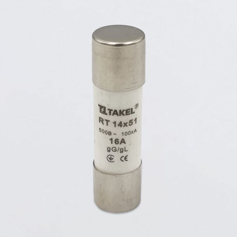 510652 - Предохранитель RT, 16 A, 14×51 мм, gG, 500 В AC, TAKEL