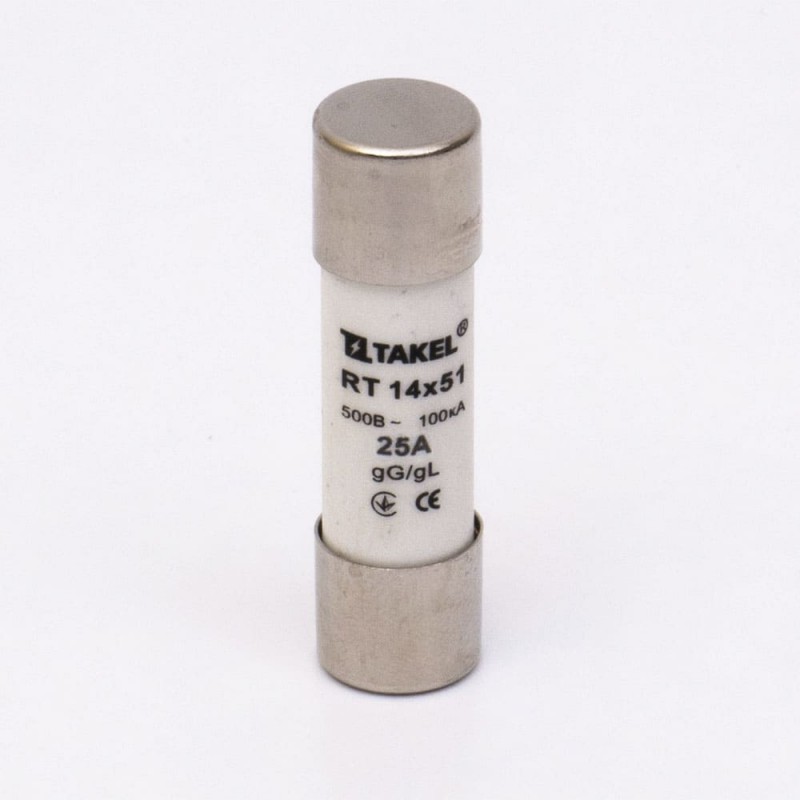 510654 - Предохранитель RT, 25 A, 14×51 мм, gG, 500 В AC, TAKEL