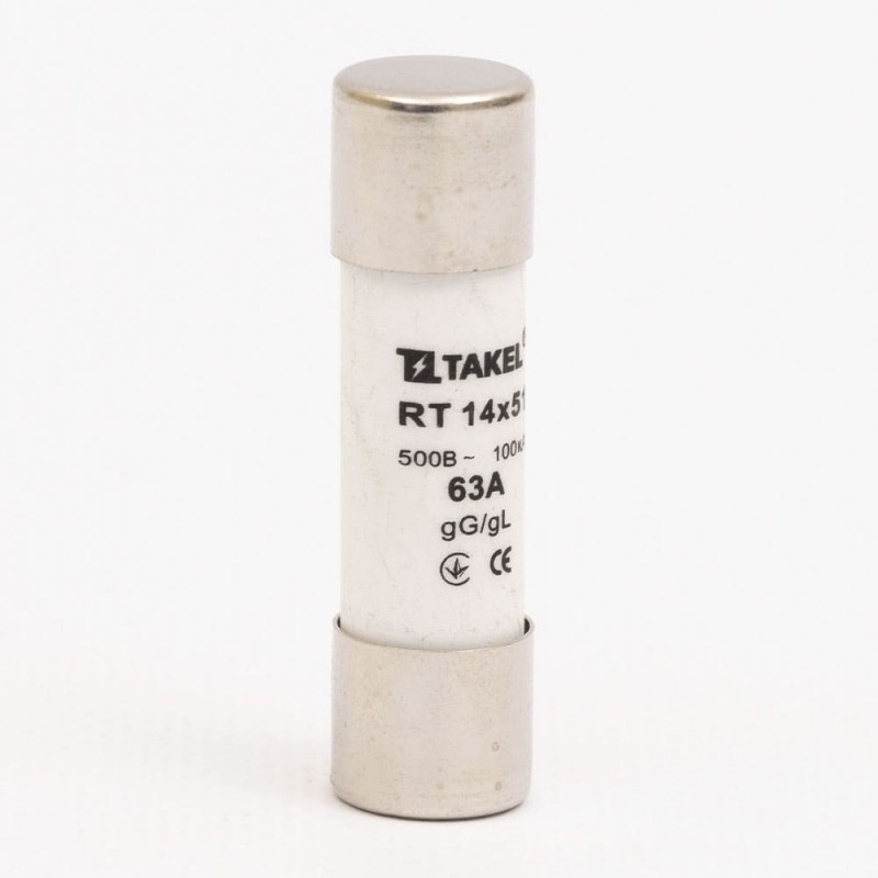 510658 - Предохранитель RT, 63 A, 14×51 мм, gG, 500 В AC, TAKEL