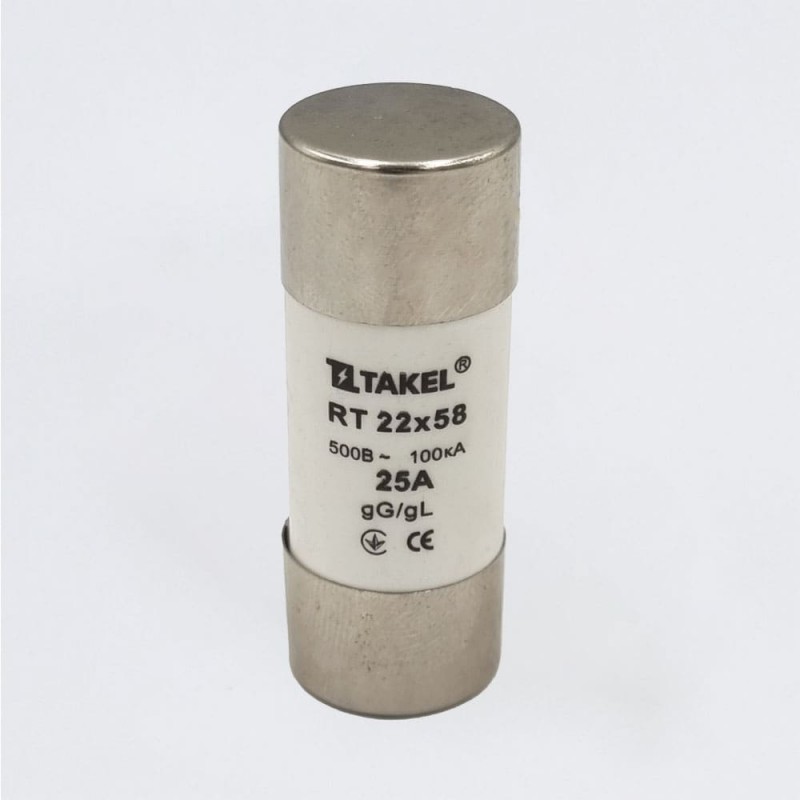 510666 - Предохранитель RT, 25 A, 22×58 мм, gG, 500 В AC, TAKEL