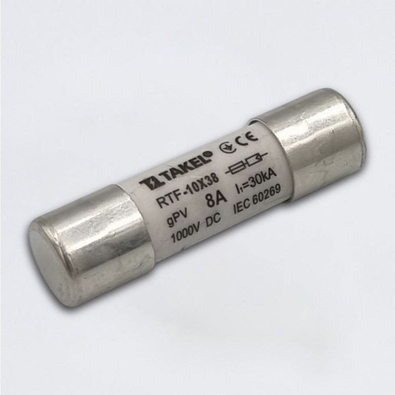 514750 - Предохранитель RTF, 8 A, 10×38 мм, gPV, 1000 V DC, TAKEL