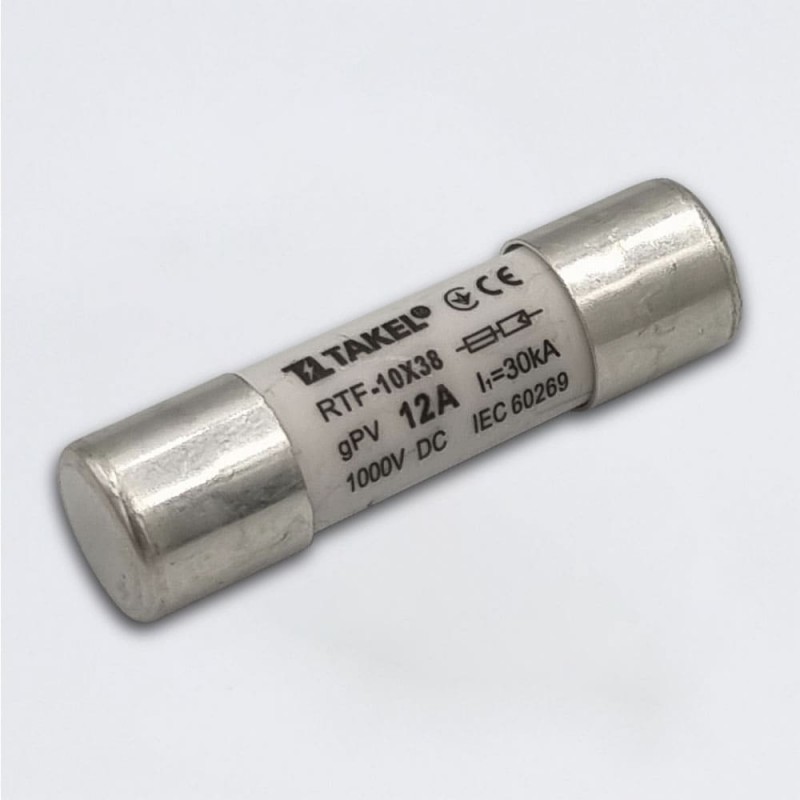 514752 - Предохранитель RTF, 12 A, 10×38 мм, gPV, 1000 V DC, TAKEL