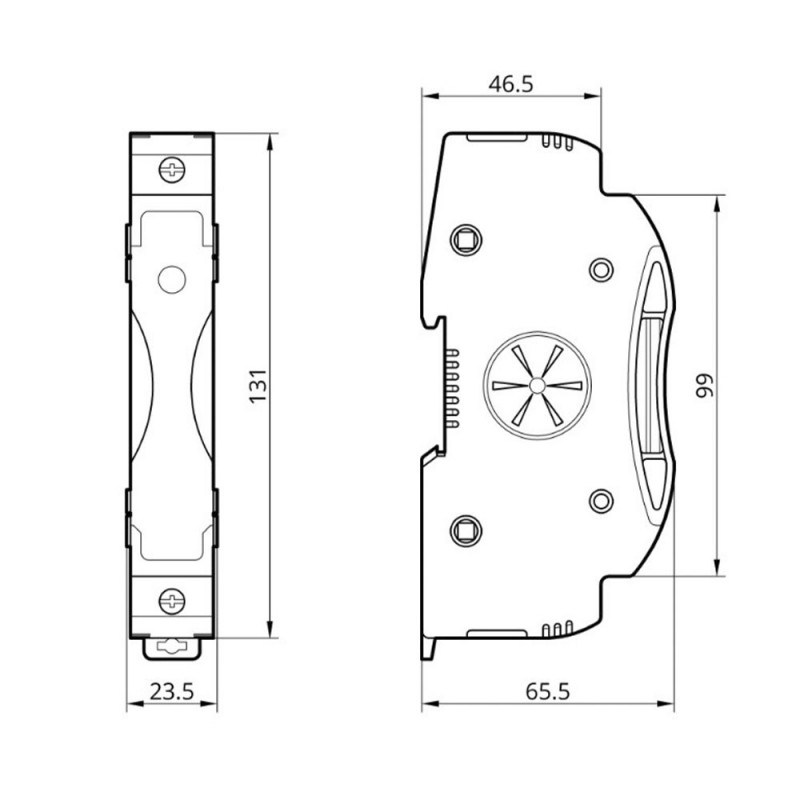 514796 - Держатель предохранителя RTPV-63L, 1P, 63 A, 14х85 мм, 1500 В DC, LED, TAKEL