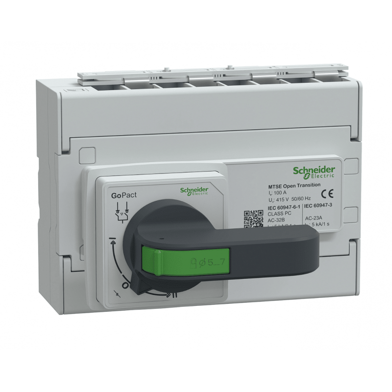 GM10D4N1004BEE – Переключатель нагрузки ручной GoPact MTS, 4P Ith-100 A, Ue-415 В АС, выносная ручка, Schneider Electric