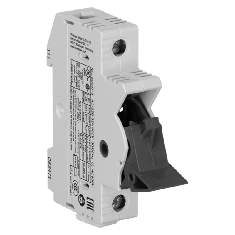 31110 - Разъединитель под предохранитель AMBUS, 1P Ie-32 A, 10×38 мм, Wöhner