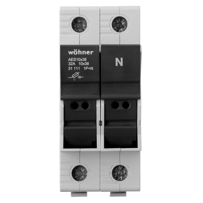 31111 - Разъединитель под предохранитель AMBUS, 1P+N Ie-32 A, 10×38 мм, Wöhner