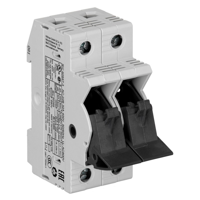 31112 - Разъединитель под предохранитель AMBUS, 2P Ie-32 A, 10×38 мм, Wöhner