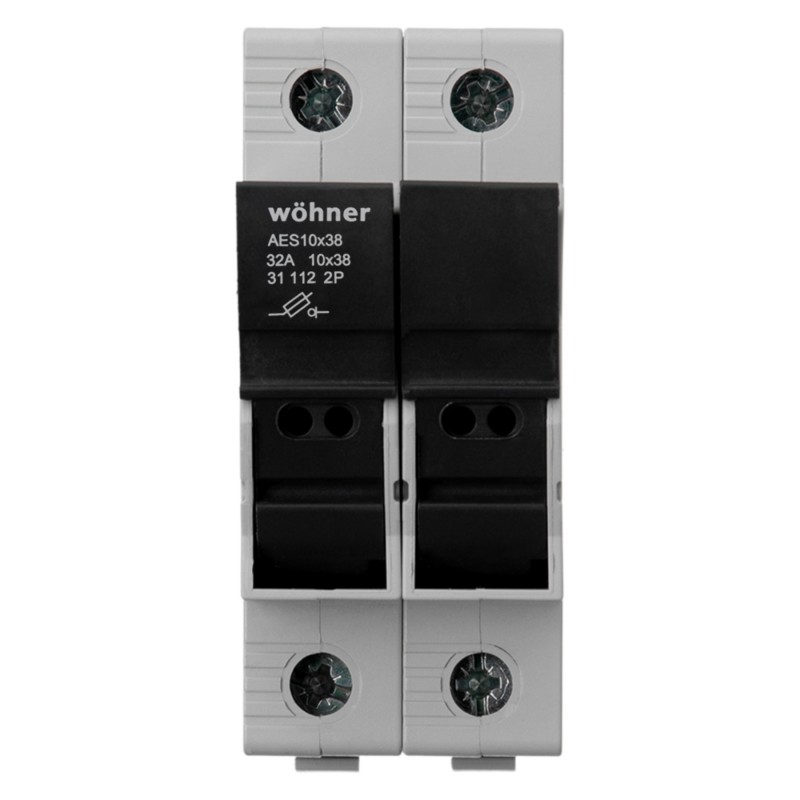 31112 - Разъединитель под предохранитель AMBUS, 2P Ie-32 A, 10×38 мм, Wöhner