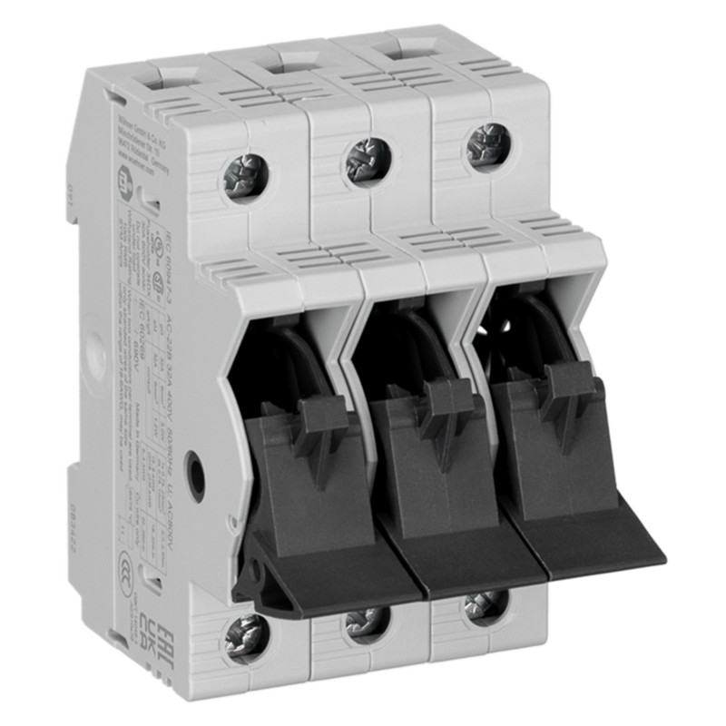 31113 - Разъединитель под предохранитель AMBUS, 3P Ie-32 A, 10×38 мм, Wöhner