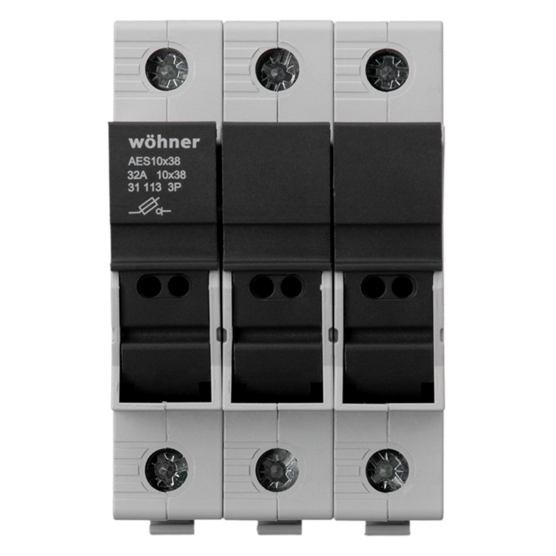31113 - Разъединитель под предохранитель AMBUS, 3P Ie-32 A, 10×38 мм, Wöhner