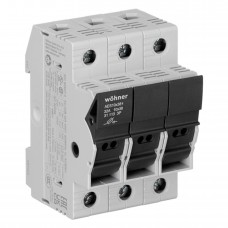 31113 - Разъединитель под предохранитель AMBUS, 3P Ie-32 A, 10×38 мм, Wöhner