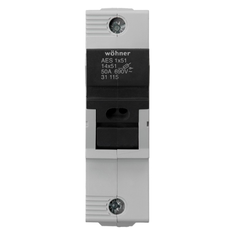 31115 - Разъединитель под предохранитель AMBUS, 1P Ie-50 A, 14×51 мм, Wöhner