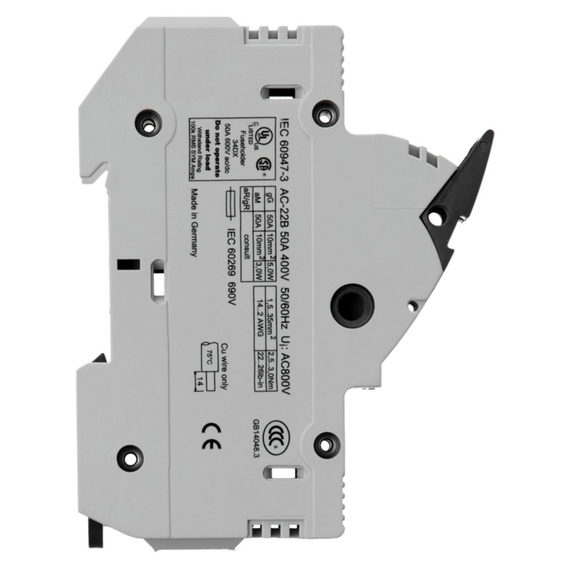 31115 - Разъединитель под предохранитель AMBUS, 1P Ie-50 A, 14×51 мм, Wöhner