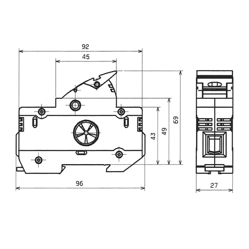 31115 - Разъединитель под предохранитель AMBUS, 1P Ie-50 A, 14×51 мм, Wöhner