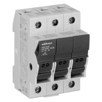 31133 - Разъединитель под предохранитель AMBUS, 3P Ie-32 A, 10×38 мм, с LED-индикацией, Wöhner