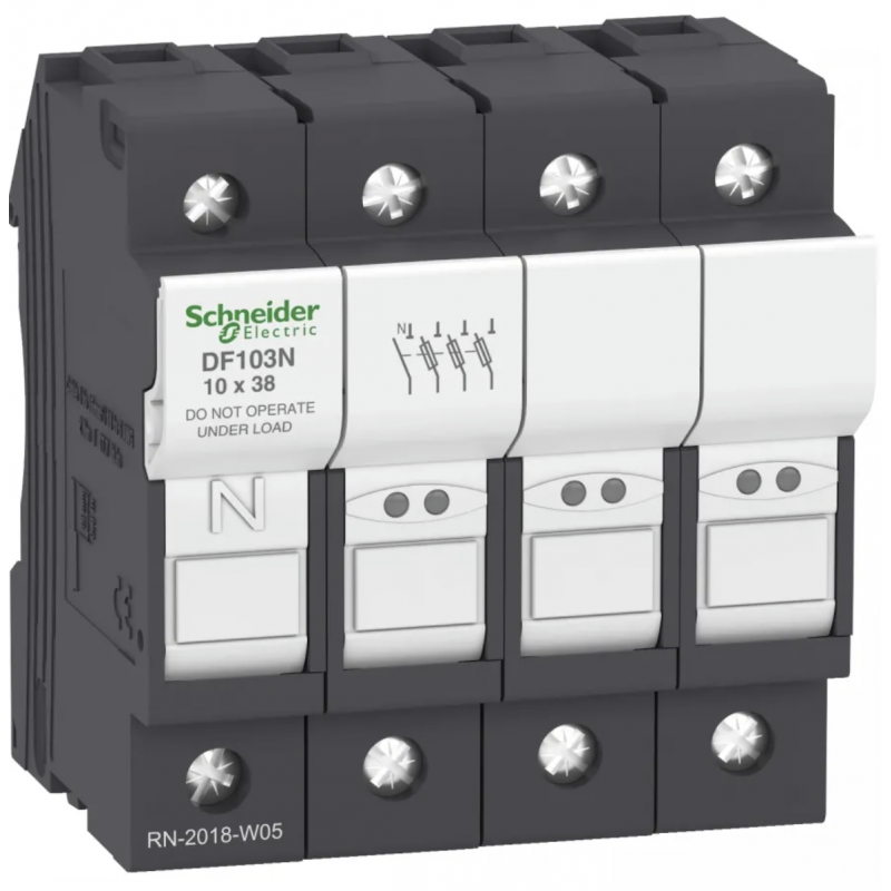 DF103N- Разъединитель под предохранитель TeSys DF, 3P+N Ie-32A, 10×38 мм, Schneider Electric