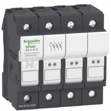 DF83N - Разъединитель под предохранитель TeSys DF, 3P+N Ie-25A, 8.5×31.5 мм, Schneider Electric