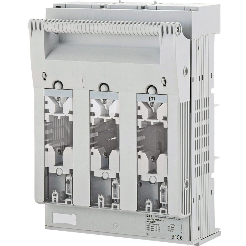 1690873 - Горизонтальный блок рубильник на панель KVL, 3P, Ie-400 A, NH-2, M10, ETI