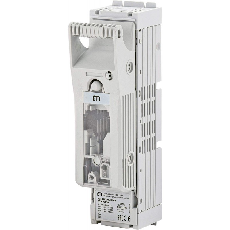 1690890 - Горизонтальный блок рубильник на панель KVL, 1P, Ie-160 A, NH-00, M8, ETI