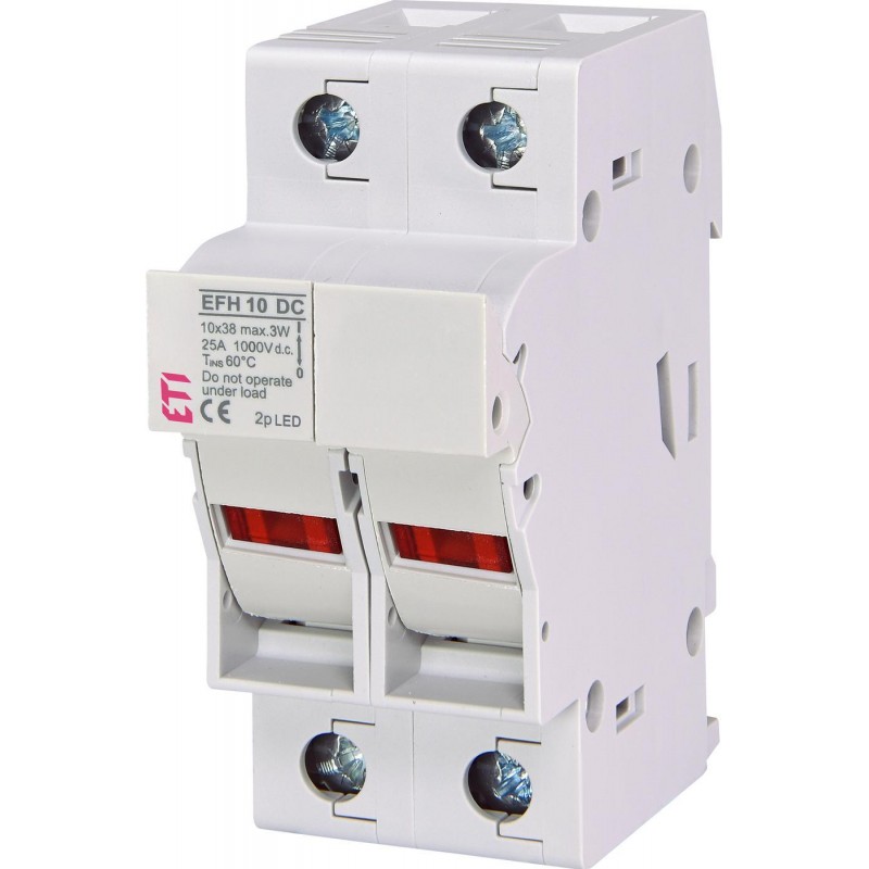 2540213 - Держатель предохранителя EFH 10, 2P, Ie-25 A, 10×38 мм, 1000 В DC, LED, ETI