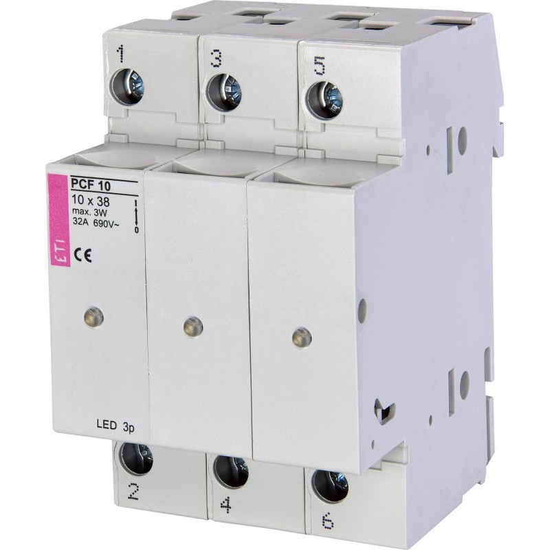 2550014 - Разъединитель PCF 10, 3P Ie-32A, 10×38 мм, LED индикация, ETI