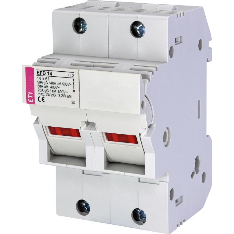 2560013 - Разъединитель EFD 14, 2P Ie-50A, 14×51 мм, LED индикация, ETI