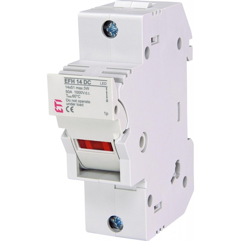 2560211 - Держатель предохранителя EFH 14, 1P, Ie-50 A, 14×51 мм, 1000 В DC, LED, ETI