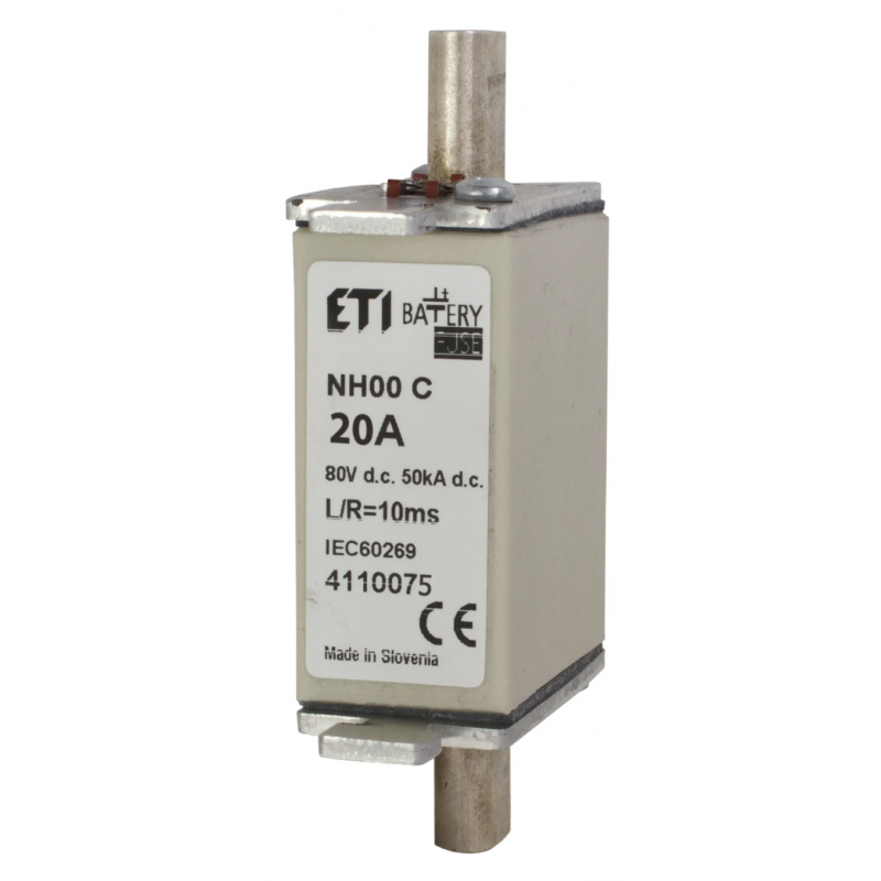 4110075 - Предохранитель ножевой Battery, 20 A, NH-000, 80 В DC, ETI