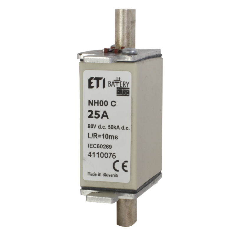 4110076 - Предохранитель ножевой Battery, 25 A, NH-000, 80 В DC, ETI