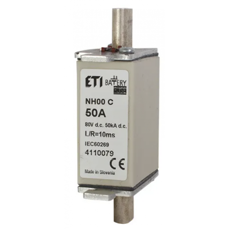 4110079 - Предохранитель ножевой Battery, 50 A, NH-000, 80 В DC, ETI