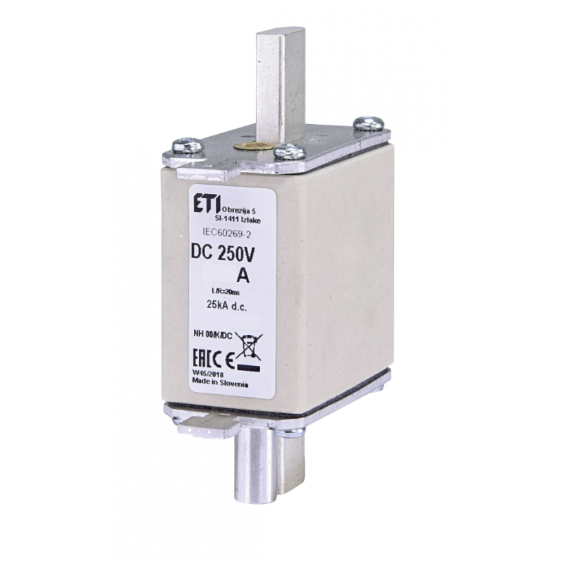 4110139 - Предохранитель ножевой 315 A, NH-00, 250 В DC, с ударником, ETI
