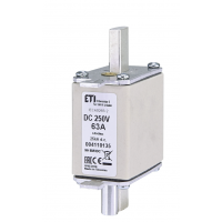 4110135 - Предохранитель ножевой 63 A, NH-00, 250 В DC, с ударником, ETI