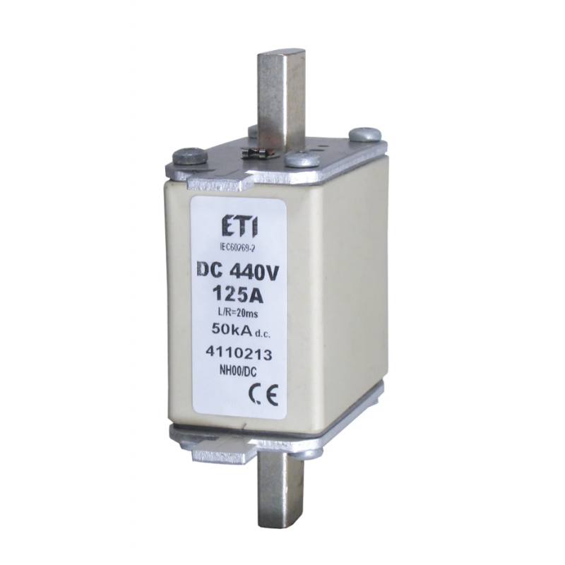 4110213 - Предохранитель ножевой 125 A, NH-00, 440 В DC, ETI