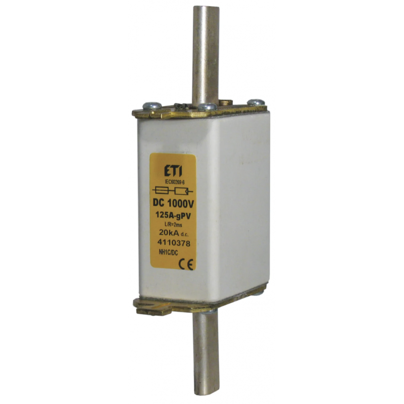 4110537 - Предохранитель ножевой 125 A, NH-1C, gR-PV, 1000 В DC, ETI