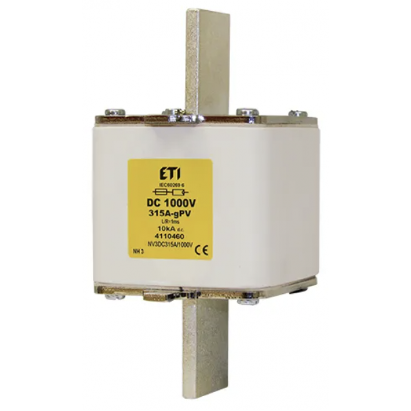 4110460 - Предохранитель ножевой 315 A, NH-3, gPV, 1000 В DC, ETI
