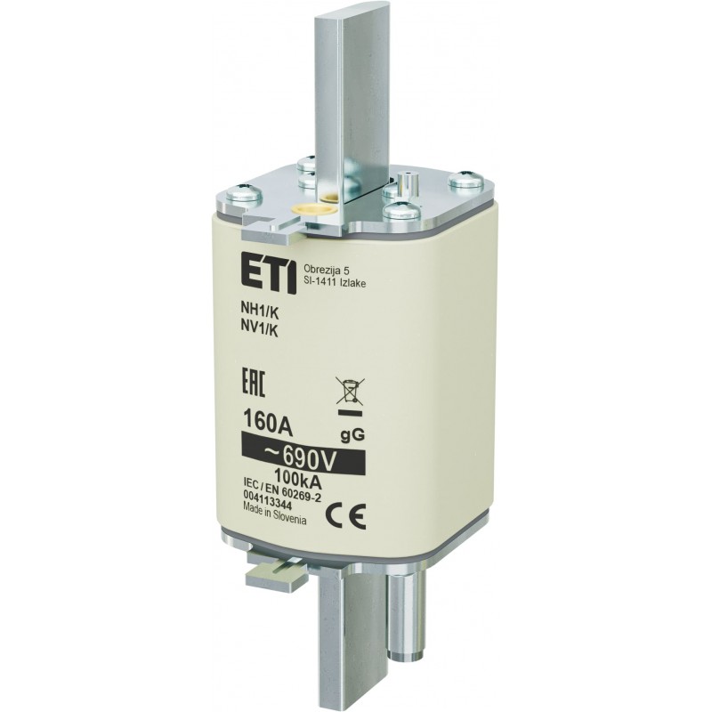 4113344 - Предохранитель ножевой с ударником 160 A, NH-1_K, gG, 690 В AC, ETI
