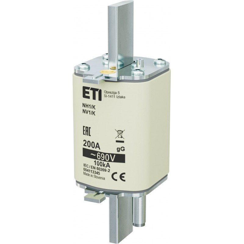 4113345 - Предохранитель ножевой с ударником 200 A, NH-1_K, gG, 690 В AC, ETI