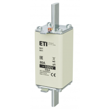 4113713 - Предохранитель ножевой, 80 A, NH-1, gG, 1000 В AC, ETI