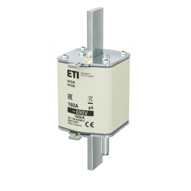 4114345 - Предохранитель ножевой с ударником 160 A, NH-2_K, gG, 690 В AC, ETI